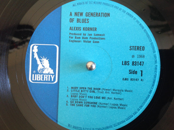Alexis Korner ~ A New Generation Of Blues (Vinyl) - Djungel & Jazz