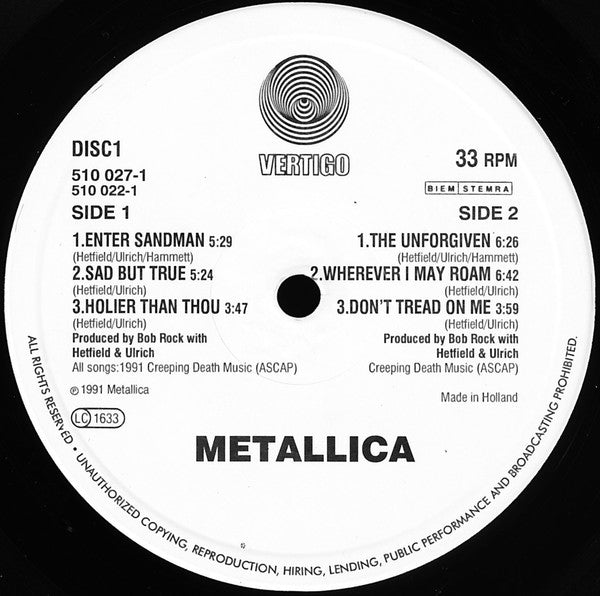 Metallica ~ Metallica (Vinyl) - Djungel & Jazz