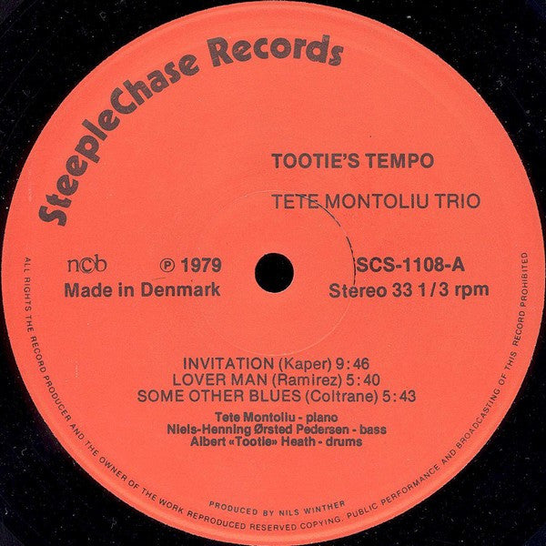 Tete Montoliu Trio ~ Tootie's Tempo (Vinyl) - Djungel & Jazz