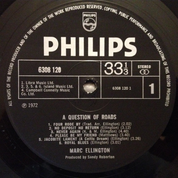 Marc Ellington ~ A Question Of Roads (Vinyl) - Djungel & Jazz