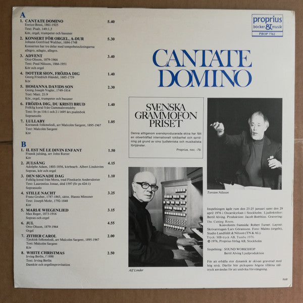 Oscars Motettkör, Torsten Nilsson, Alf Linder, Marianne Mellnäs ~ Cantate Domino (Vinyl) - Djungel & Jazz