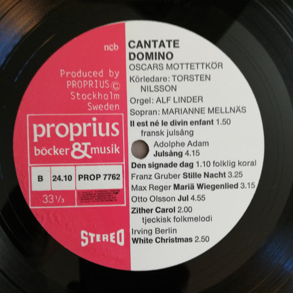 Oscars Motettkör, Torsten Nilsson, Alf Linder, Marianne Mellnäs ~ Cantate Domino (Vinyl) - Djungel & Jazz