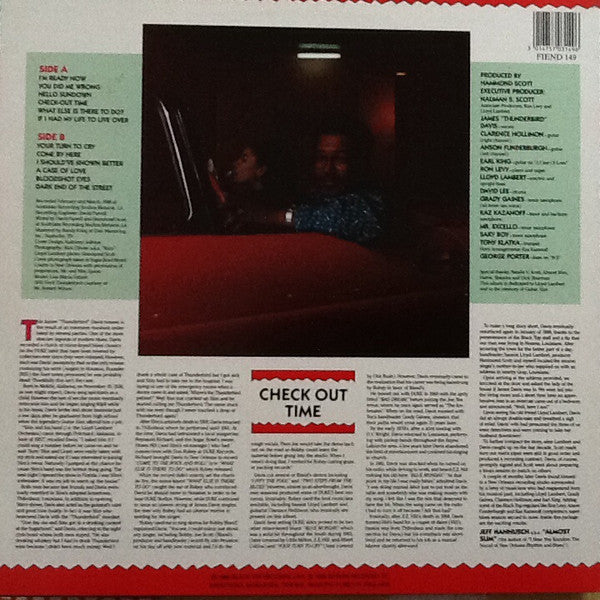 James "Thunderbird" Davis And The Black Top All-Stars : Check Out Time (LP, Album)