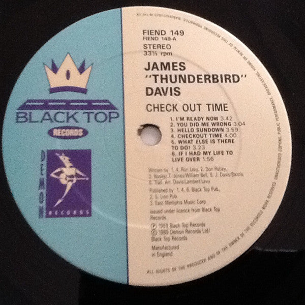 James "Thunderbird" Davis And The Black Top All-Stars : Check Out Time (LP, Album)