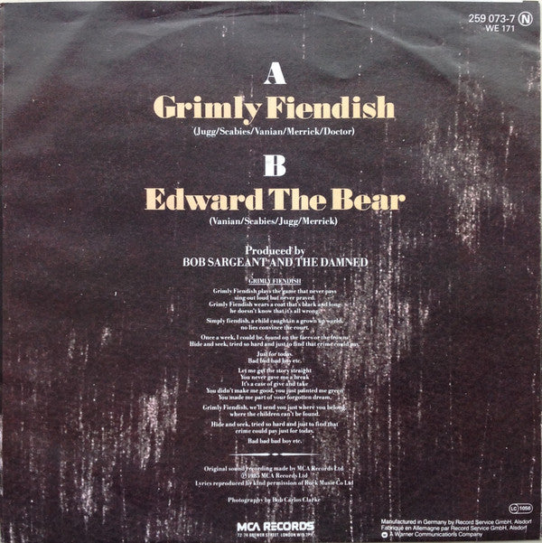 The Damned ~ Grimly Fiendish (Vinyl) - Djungel & Jazz