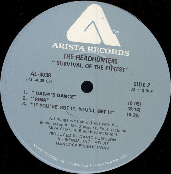 The Headhunters ~ Survival Of The Fittest (Vinyl) - Djungel & Jazz