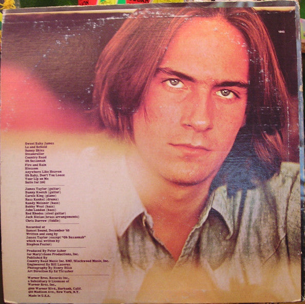 James Taylor (2) : Sweet Baby James (LP, Album, RE, Glo)