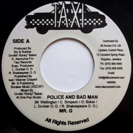 Mr. G (2) : Police And Bad Man (7")