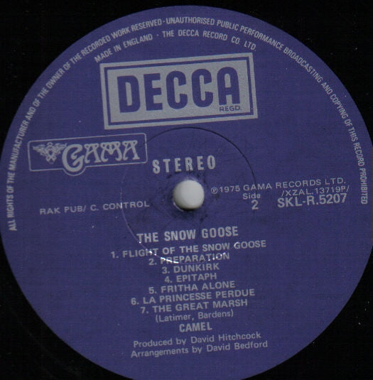 Camel ~ The Snow Goose (Vinyl) - Djungel & Jazz