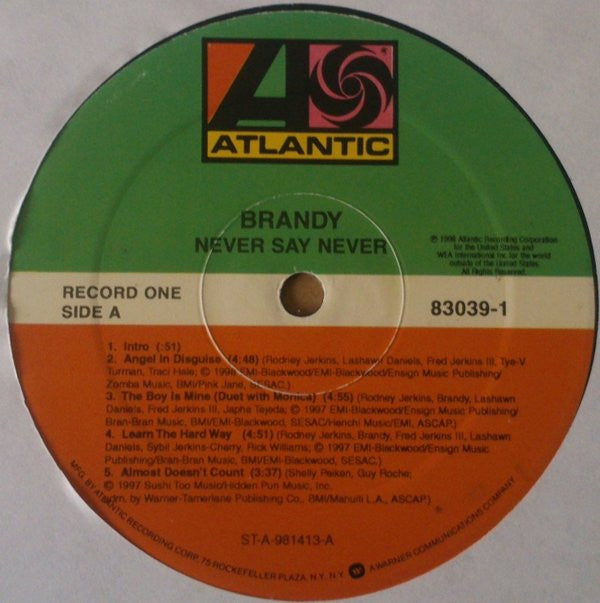 Brandy ~ Never Say Never (Vinyl) - Djungel & Jazz