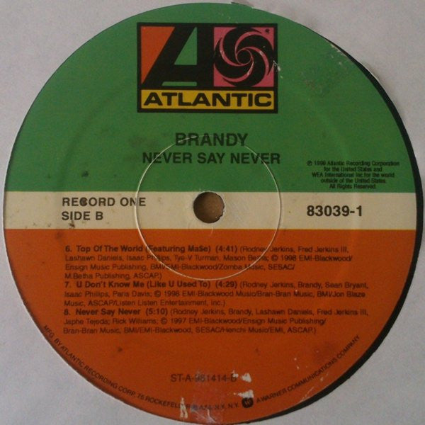 Brandy ~ Never Say Never (Vinyl) - Djungel & Jazz