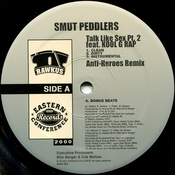 Smut Peddlers Featuring Kool G Rap ~ Talk Like Sex Pt. 2 (Vinyl) - Djungel & Jazz