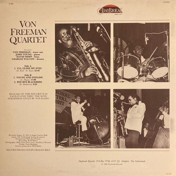 Von Freeman Quartet ~ Young And Foolish (Vinyl) - Djungel & Jazz