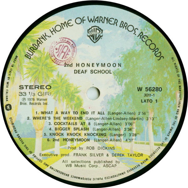 Deaf School ~ 2nd Honeymoon (Vinyl) - Djungel & Jazz