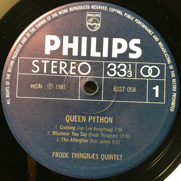 Frode Thingnæs Quintet : Queen Python (LP, Album)