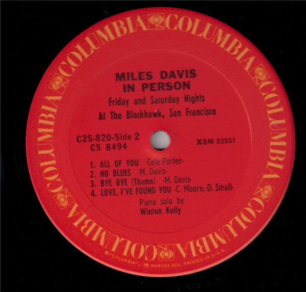Miles Davis : In Person Friday And Saturday Nights At The Blackhawk, San Francisco (2xLP, Album, RE)