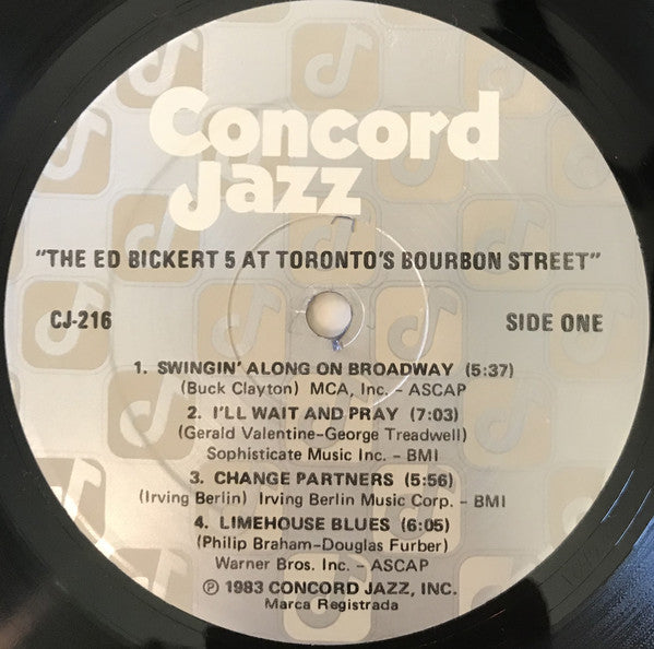 Ed Bickert 5 ~ At Toronto's Bourbon Street (Vinyl) - Djungel & Jazz