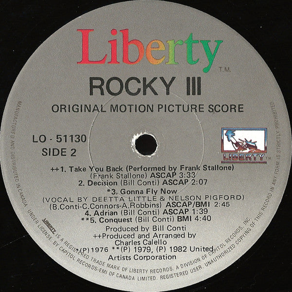 Bill Conti : Rocky III (Original Motion Picture Score) (LP, Album)