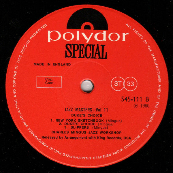 Charles Mingus Jazz Workshop ~ Duke's Choice (Vinyl) - Djungel & Jazz