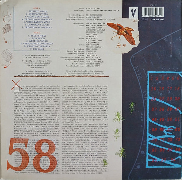 Michael Nyman : Drowning By Numbers (LP, Album)