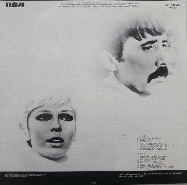 Nancy Sinatra & Lee Hazlewood ~ Did You Ever? (Vinyl) - Djungel & Jazz