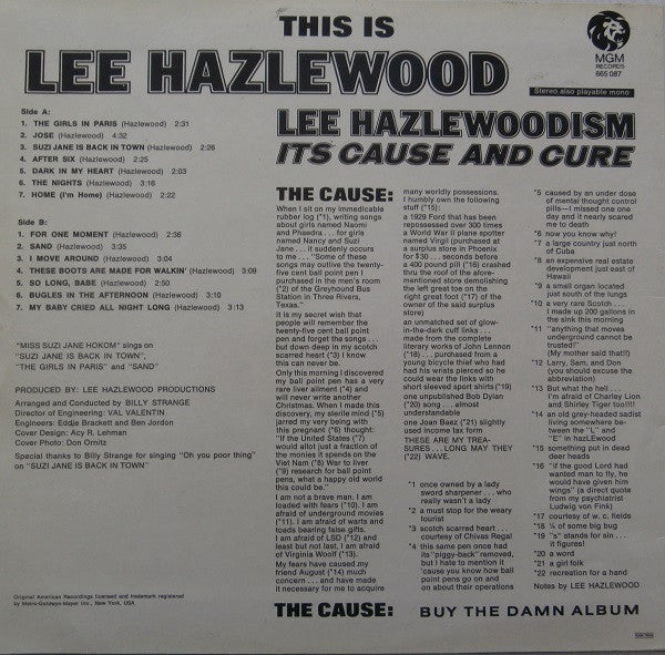 Lee Hazlewood ~ This Is Lee Hazlewood (Vinyl) - Djungel & Jazz