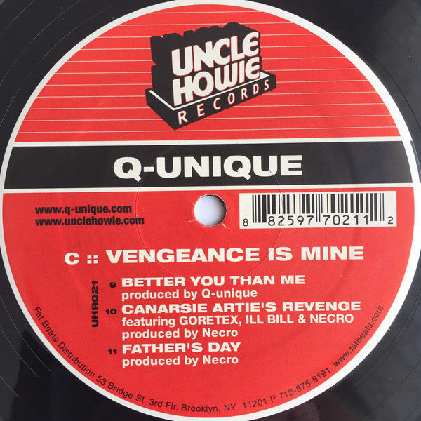 Q-Unique ~ Vengeance Is Mine (Vinyl) - Djungel & Jazz