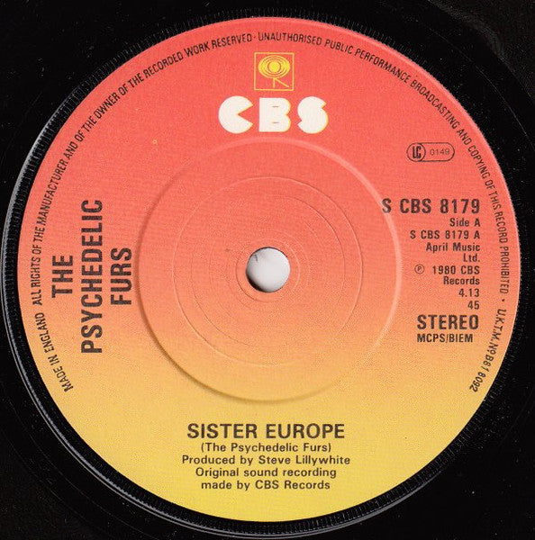 The Psychedelic Furs ~ Sister Europe (Vinyl) - Djungel & Jazz