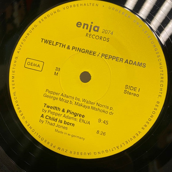 Pepper Adams ~ Twelfth & Pingree (Vinyl) - Djungel & Jazz