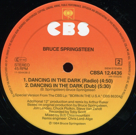 Bruce Springsteen ~ Dancing In The Dark (Vinyl) - Djungel & Jazz