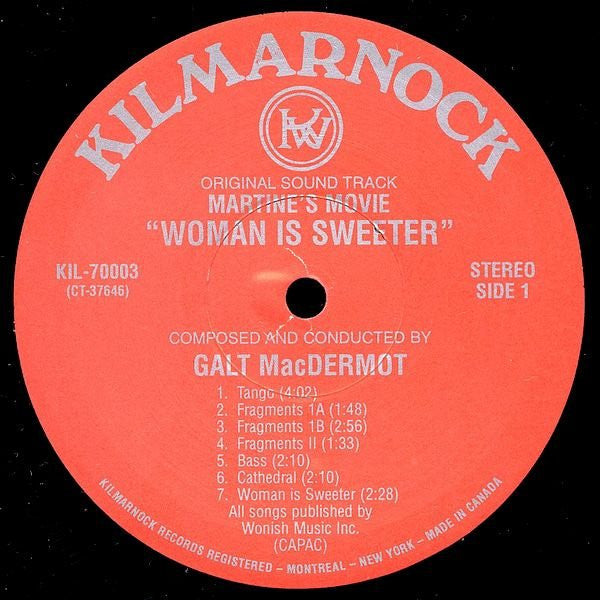 Galt MacDermot ~ Woman Is Sweeter (Original Soundtrack) (Vinyl) - Djungel & Jazz