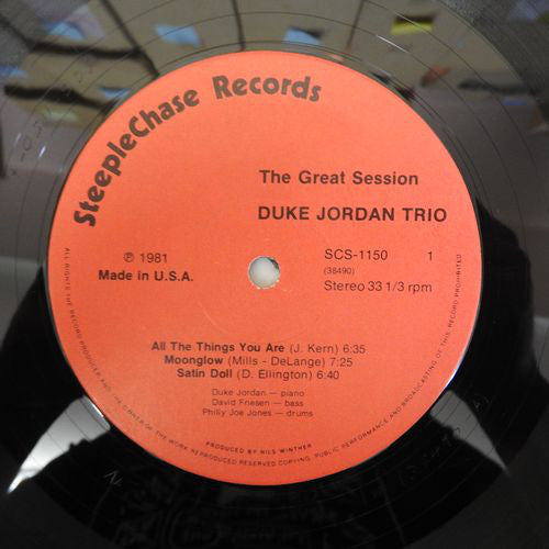 Duke Jordan Trio ~ The Great Session (Vinyl) - Djungel & Jazz