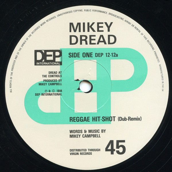 Mikey Dread : Reggae Hit Shot / Pave The Way (12")