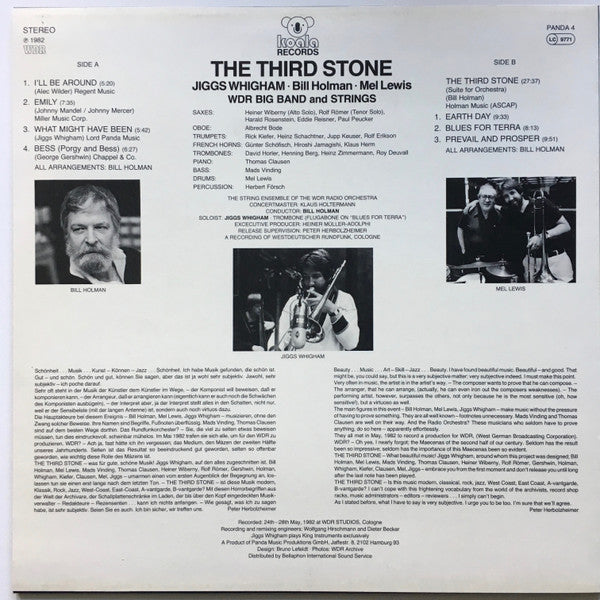 Jiggs Whigham, Bill Holman, Mel Lewis, WDR Big Band And Strings ~ The Third Stone (Vinyl) - Djungel & Jazz
