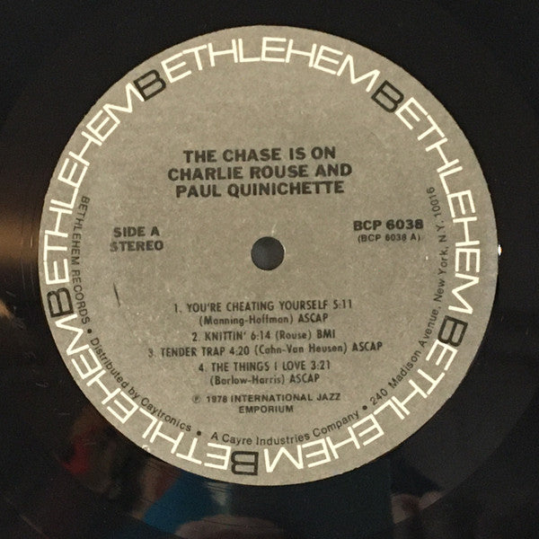 Charlie Rouse / Paul Quinichette ~ The Chase Is On (Vinyl) - Djungel & Jazz