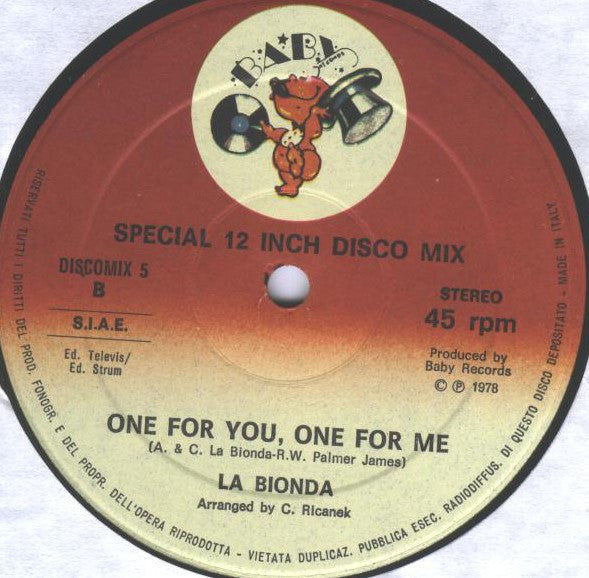 La Bionda ~ There For Me / One For You, One For Me (Vinyl) - Djungel & Jazz