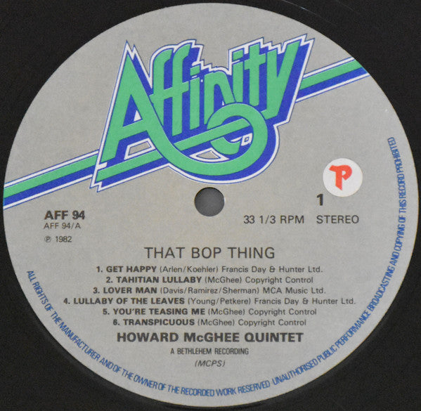 Howard McGhee : That Bop Thing (LP)