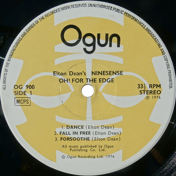 Elton Dean's Ninesense ~ Oh! For The Edge (Vinyl) - Djungel & Jazz