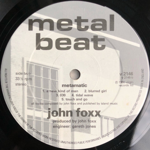 John Foxx ~ Metamatic (Vinyl) - Djungel & Jazz