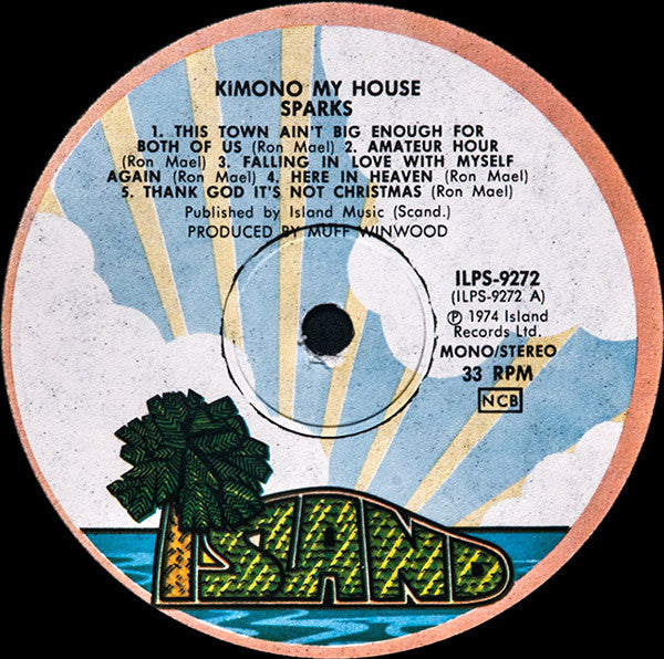 Sparks ~ Kimono My House (Vinyl) - Djungel & Jazz