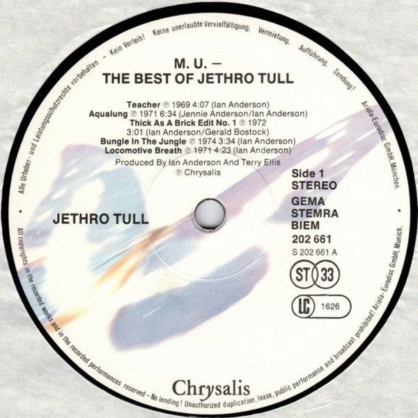 Jethro Tull ~ M.U. - The Best Of Jethro Tull (Vinyl) - Djungel & Jazz