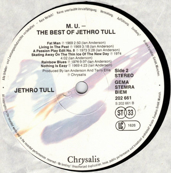 Jethro Tull ~ M.U. - The Best Of Jethro Tull (Vinyl) - Djungel & Jazz