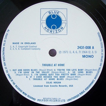 Silas Hogan ~ Trouble At Home (Vinyl) - Djungel & Jazz
