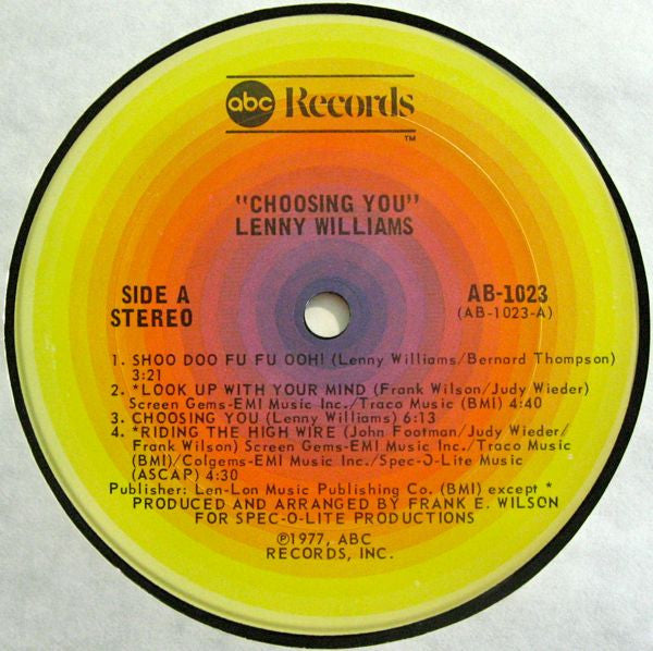 Lenny Williams ~ Choosing You (Vinyl) - Djungel & Jazz