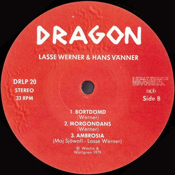Lasse Werner & Hans Vänner ~ Därför Dricker Jag = That's Why I Drink! (Vinyl) - Djungel & Jazz