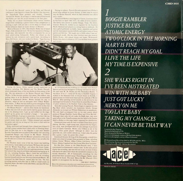 Gatemouth Brown* : The Duke Peacock Story Vol. 1 (LP, Comp, Mono)
