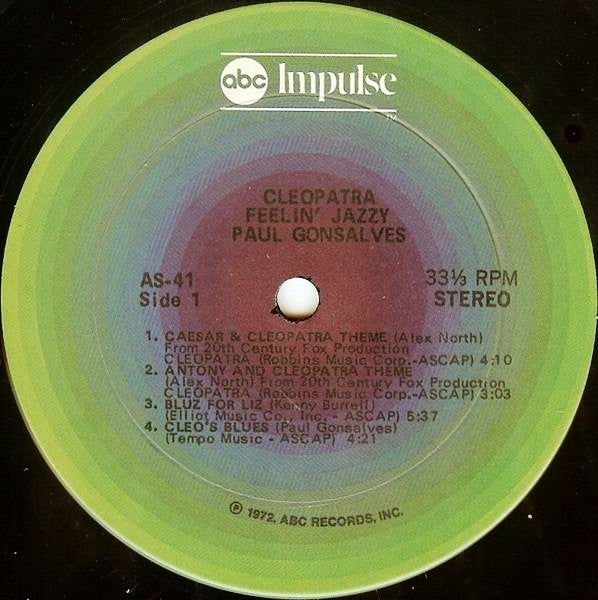 Paul Gonsalves ~ Cleopatra Feelin' Jazzy (Vinyl) - Djungel & Jazz