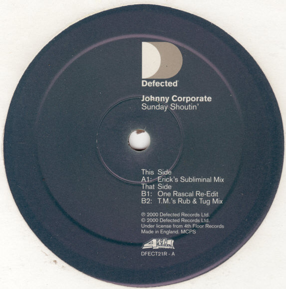 Johnny Corporate ~ Sunday Shoutin' (Vinyl) - Djungel & Jazz