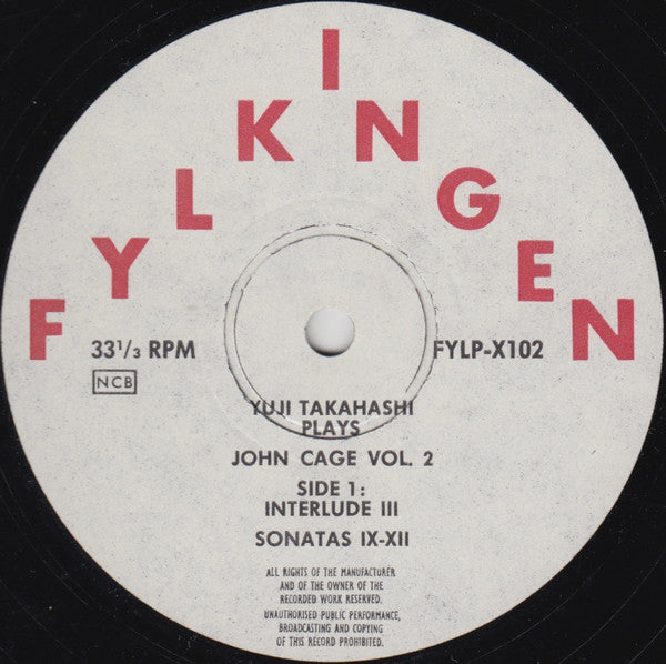 Yuji Takahashi Plays John Cage ~ Sonatas And Interludes Vol. 2 (Vinyl) - Djungel & Jazz