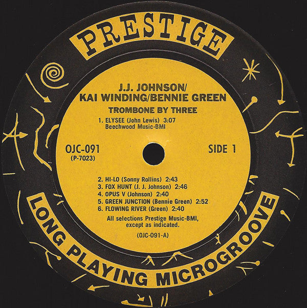 J.J. Johnson / Kai Winding / Bennie Green ~ Trombone By Three (Vinyl) - Djungel & Jazz